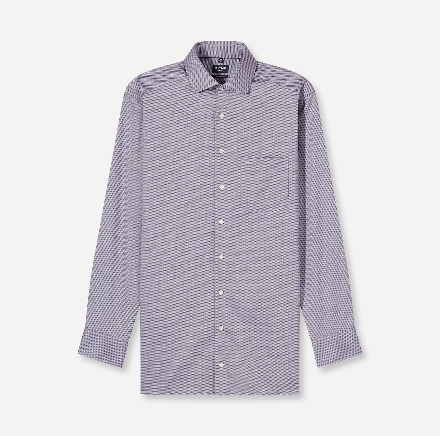 Hemd Herren Aubergine – OLYMP Luxor Modern Fit, Detailansicht