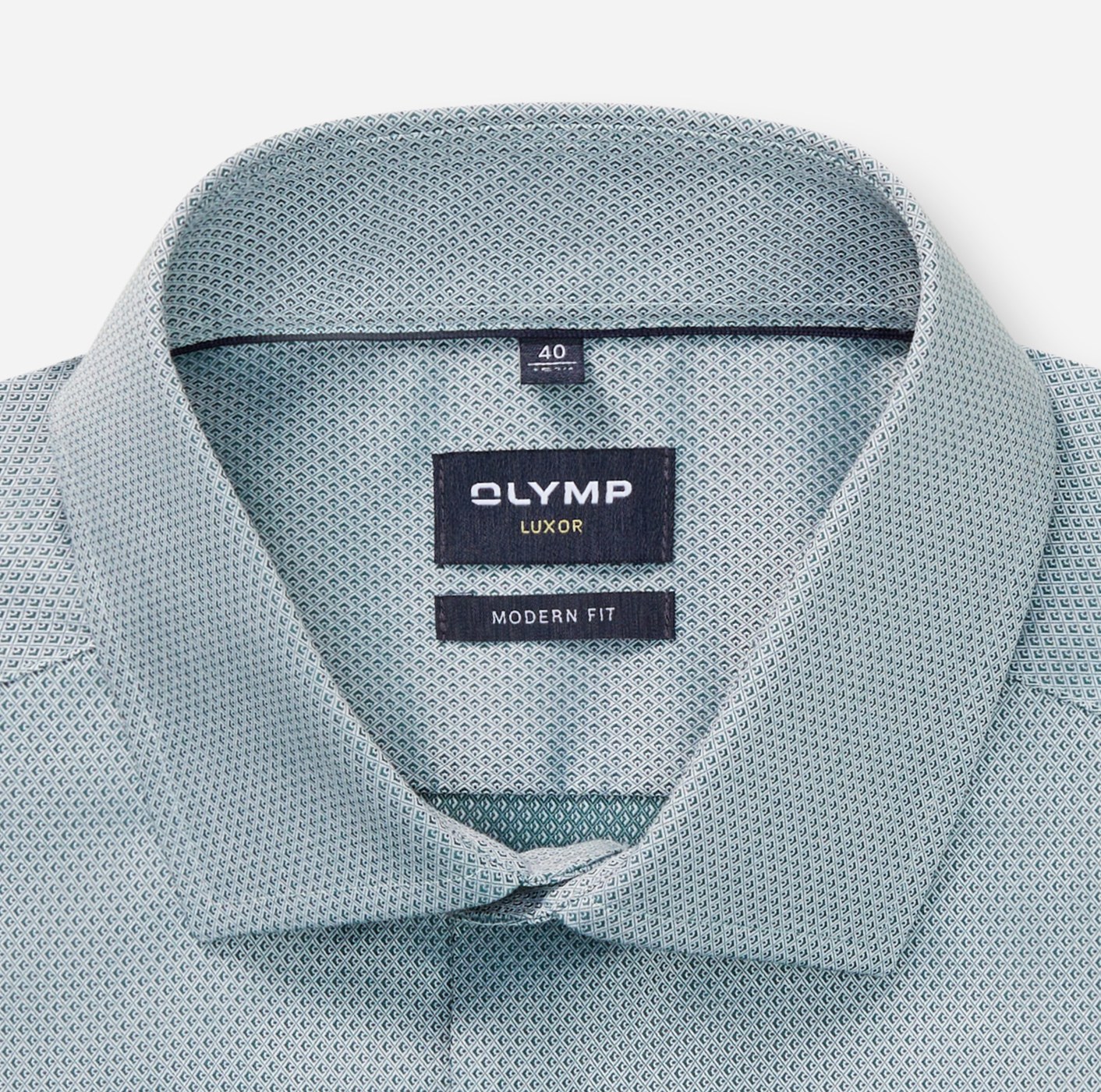 Hemd Herren Grün – OLYMP Luxor Modern Fit, Detailansicht