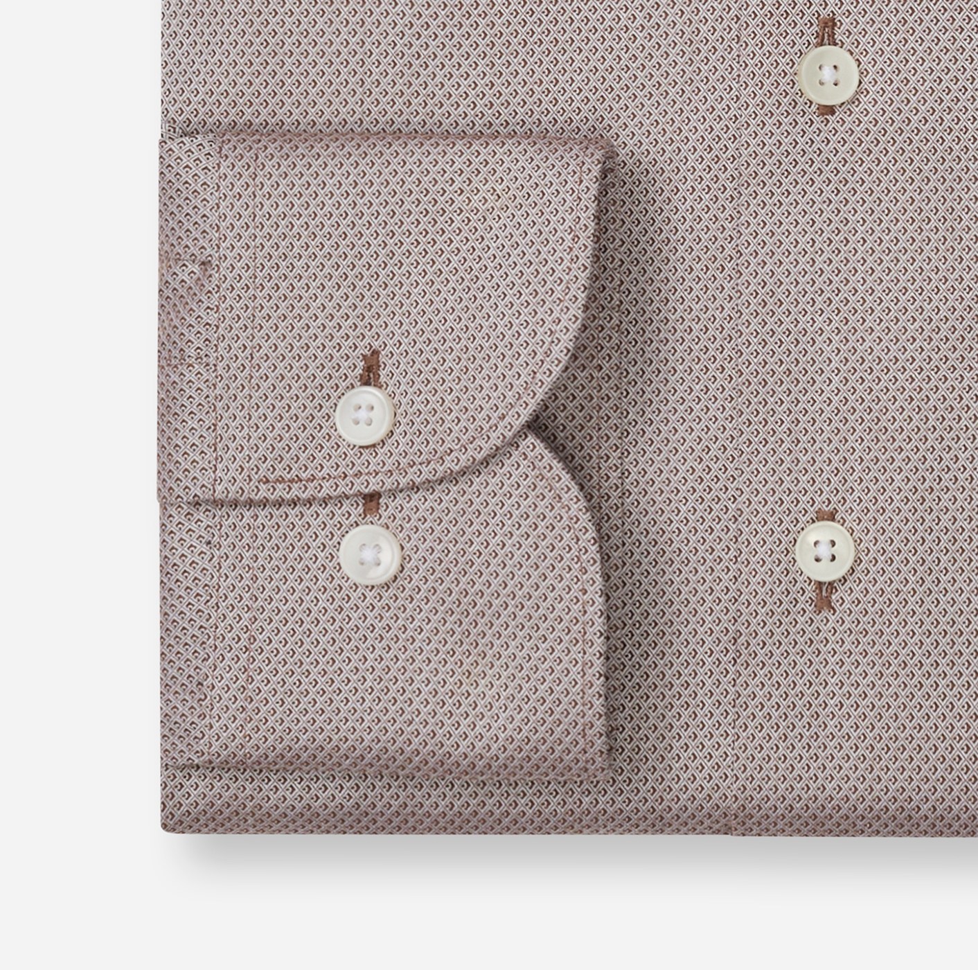 Hemd Herren Rotbraun – OLYMP Luxor Modern Fit, Detailansicht