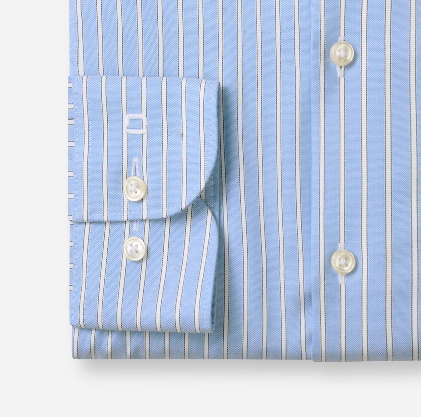 Hemd Herren Bleu – OLYMP Luxor Modern Fit, Detailansicht