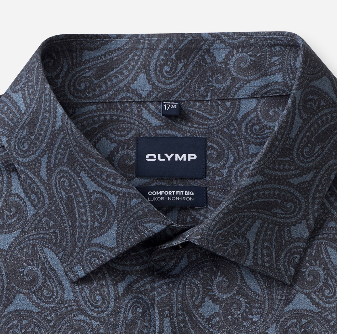 Hemd Herren Marine – OLYMP Luxor Comfort Fit Big, Detailansicht