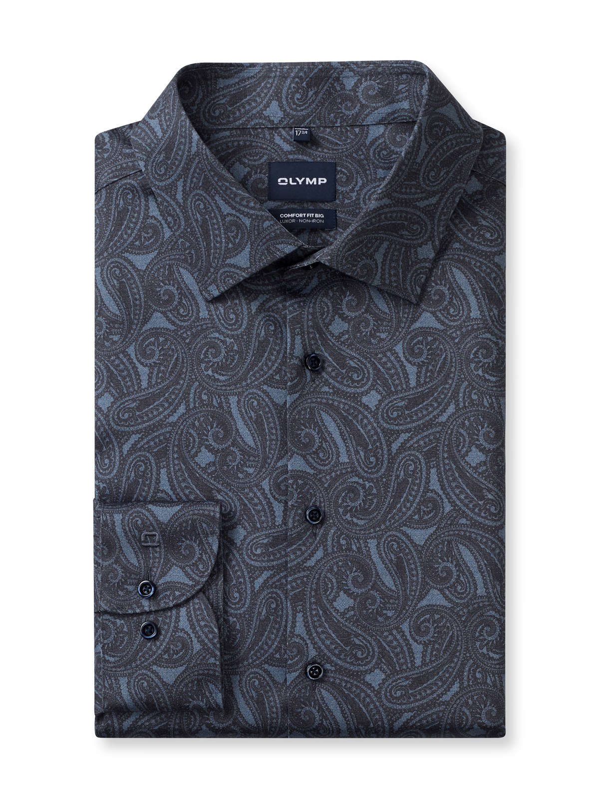 Hemd Herren Marine – OLYMP Luxor Comfort Fit Big, Detailansicht