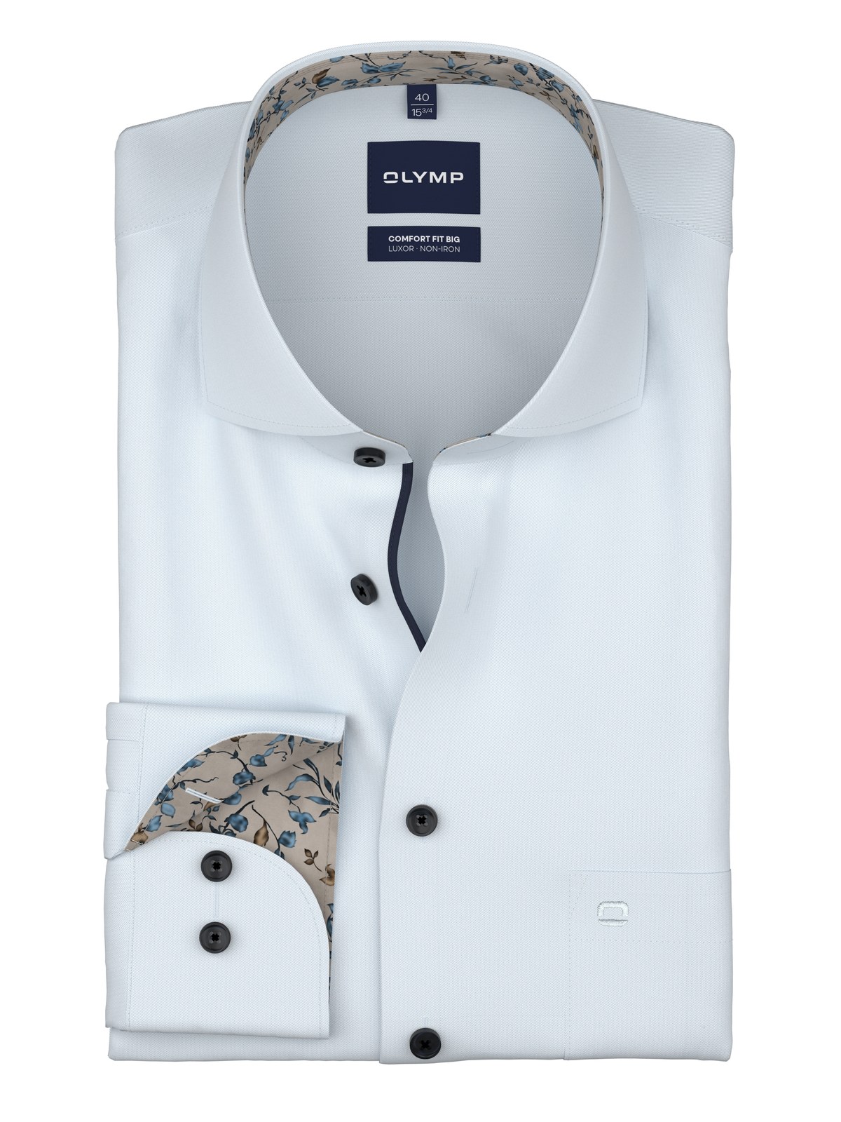 Hemd Herren Himmel – OLYMP Luxor Comfort Fit Big, Detailansicht