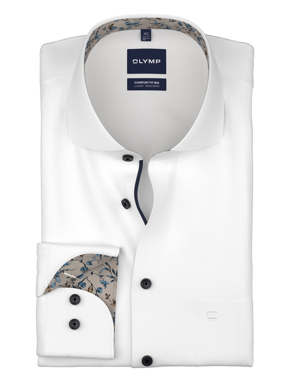 Hemd Herren Weiß – OLYMP Luxor Comfort Fit Big, Detailansicht