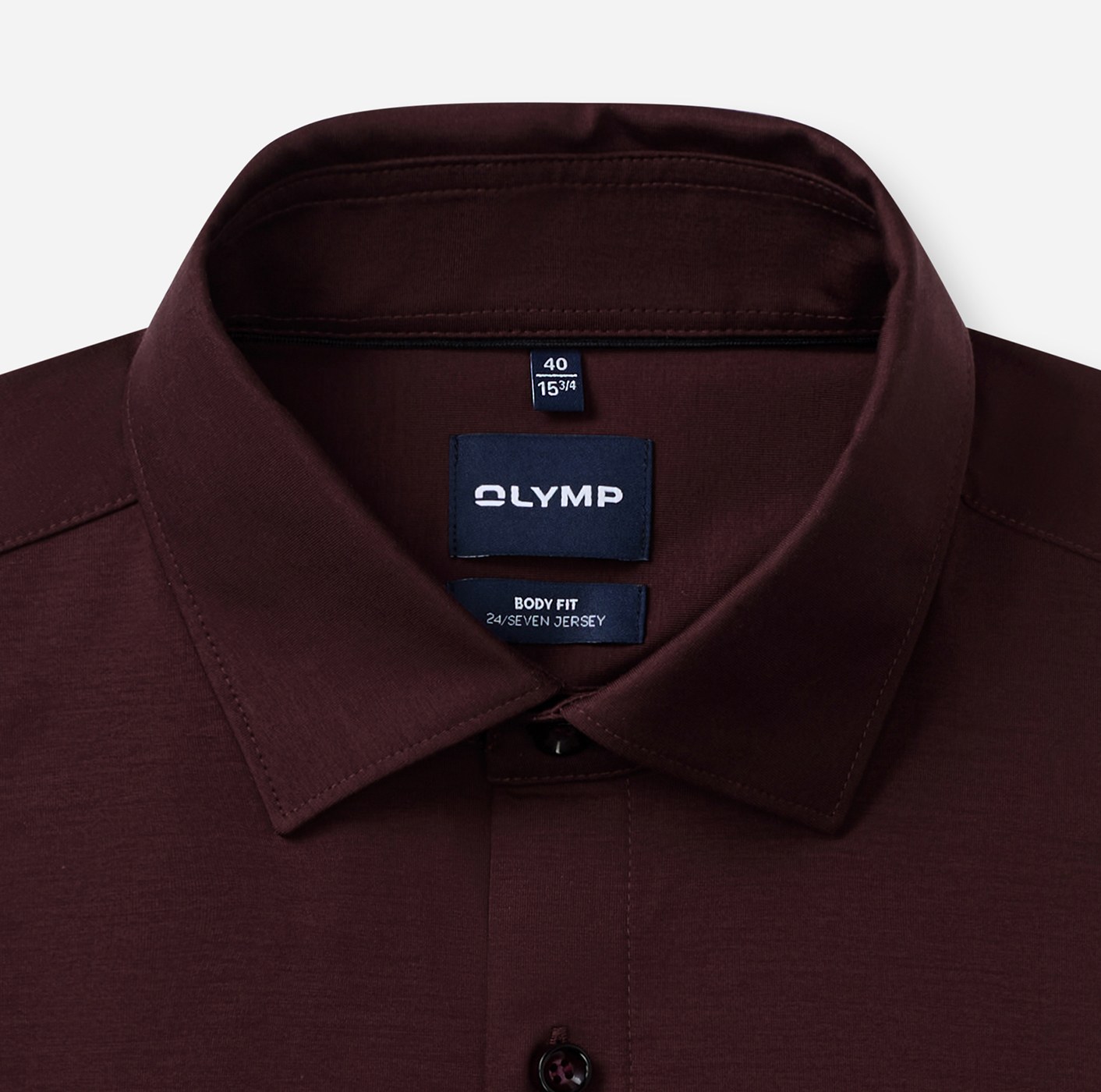 Hemd Herren Bordeaux – OLYMP Level Five 24/Seven Body Fit, Detailansicht