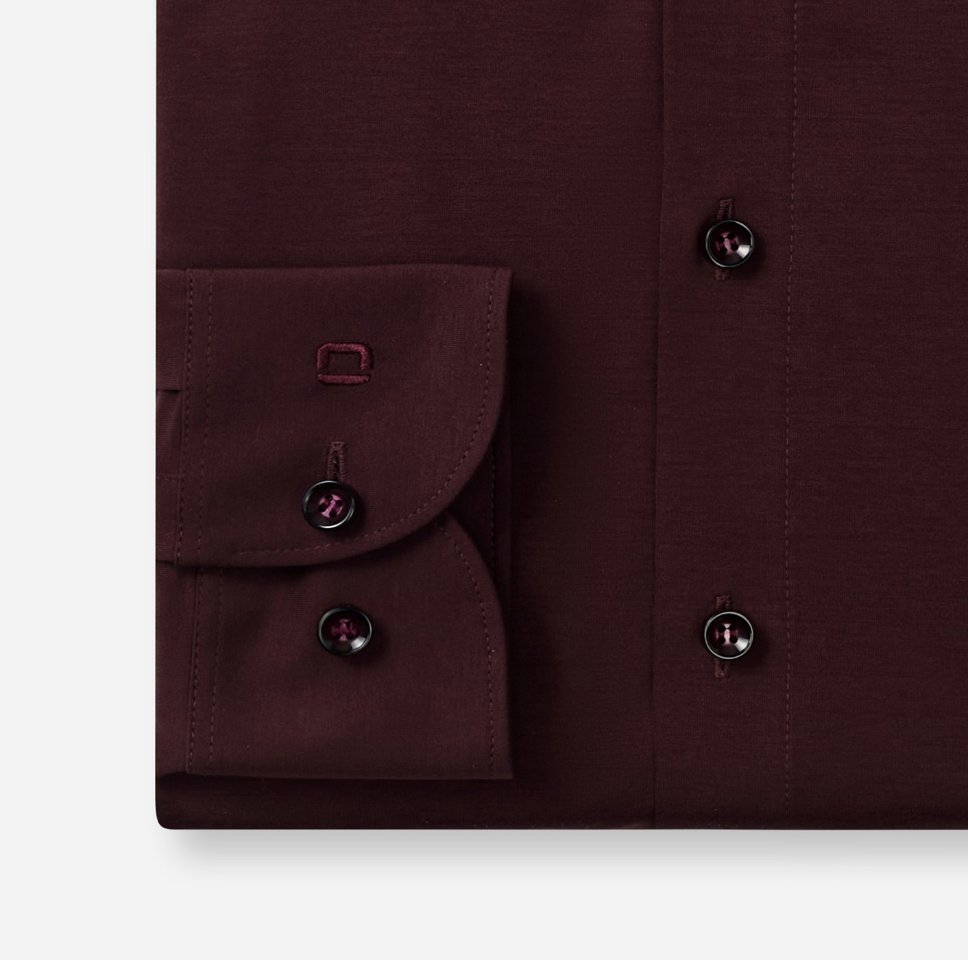 Hemd Herren Bordeaux – OLYMP Level Five 24/Seven Body Fit, Detailansicht
