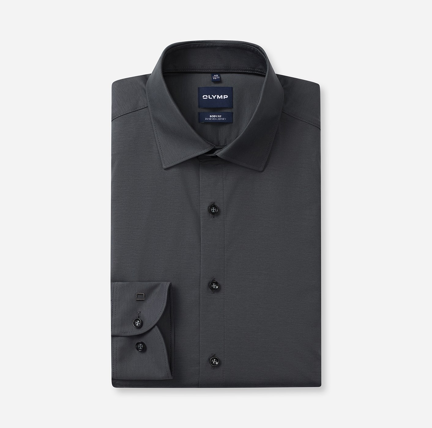 Hemd Herren Graphit – OLYMP Level Five 24/Seven Body Fit