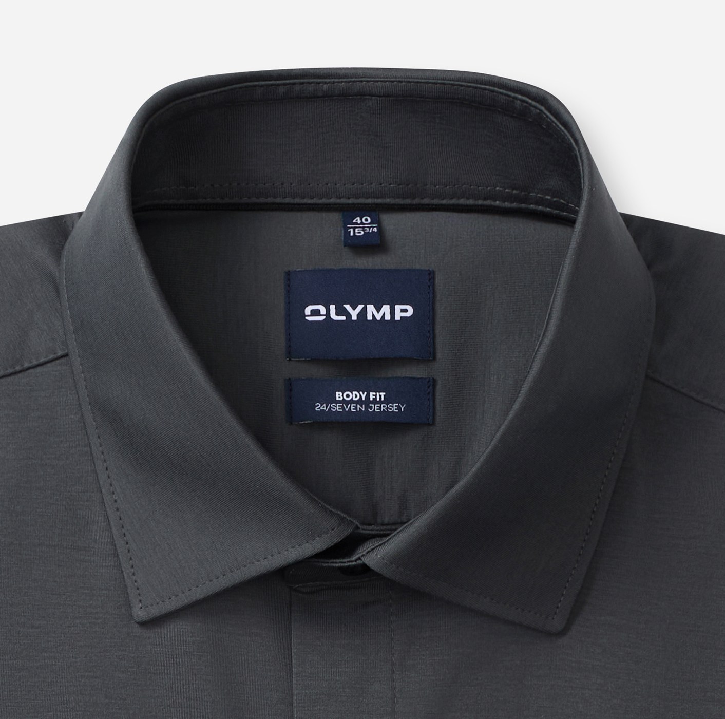 Hemd Herren Graphit – OLYMP Level Five 24/Seven Body Fit, Detailansicht