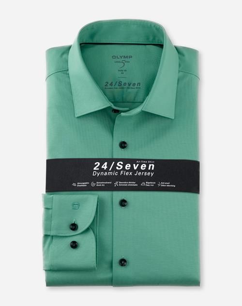 Hemd Herren Grün – OLYMP Level Five 24/Seven Body Fit, Detailansicht