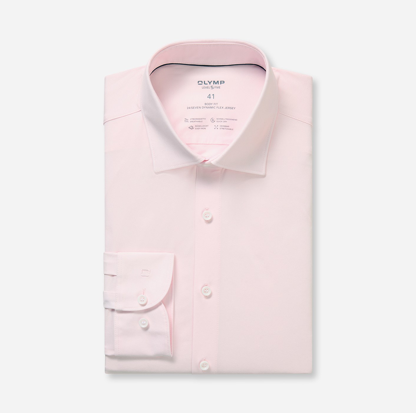 Hemd Herren Hellrosé – OLYMP Level Five 24/Seven Body Fit
