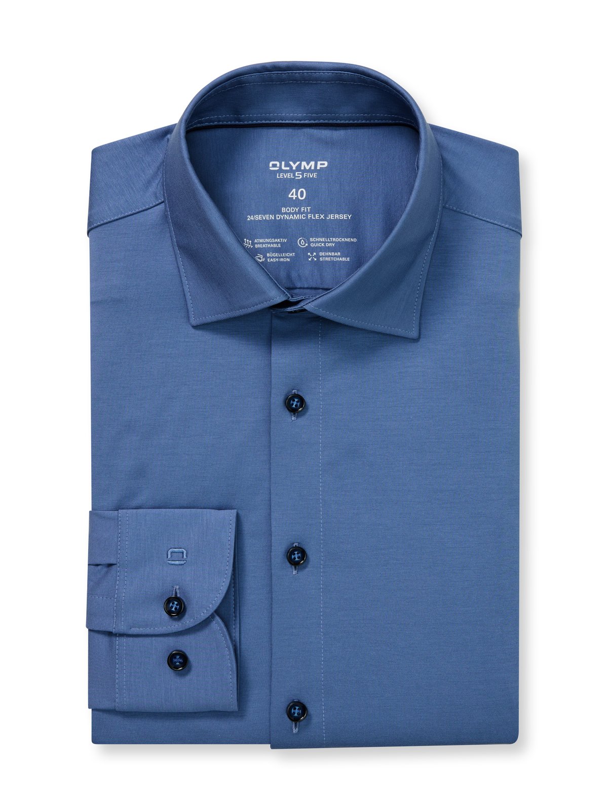 Hemd Herren Nürnberger blau – OLYMP Level Five 24/Seven Body Fit