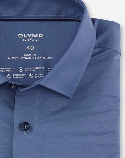 Hemd Herren Nürnberger blau – OLYMP Level Five 24/Seven Body Fit, Detailansicht