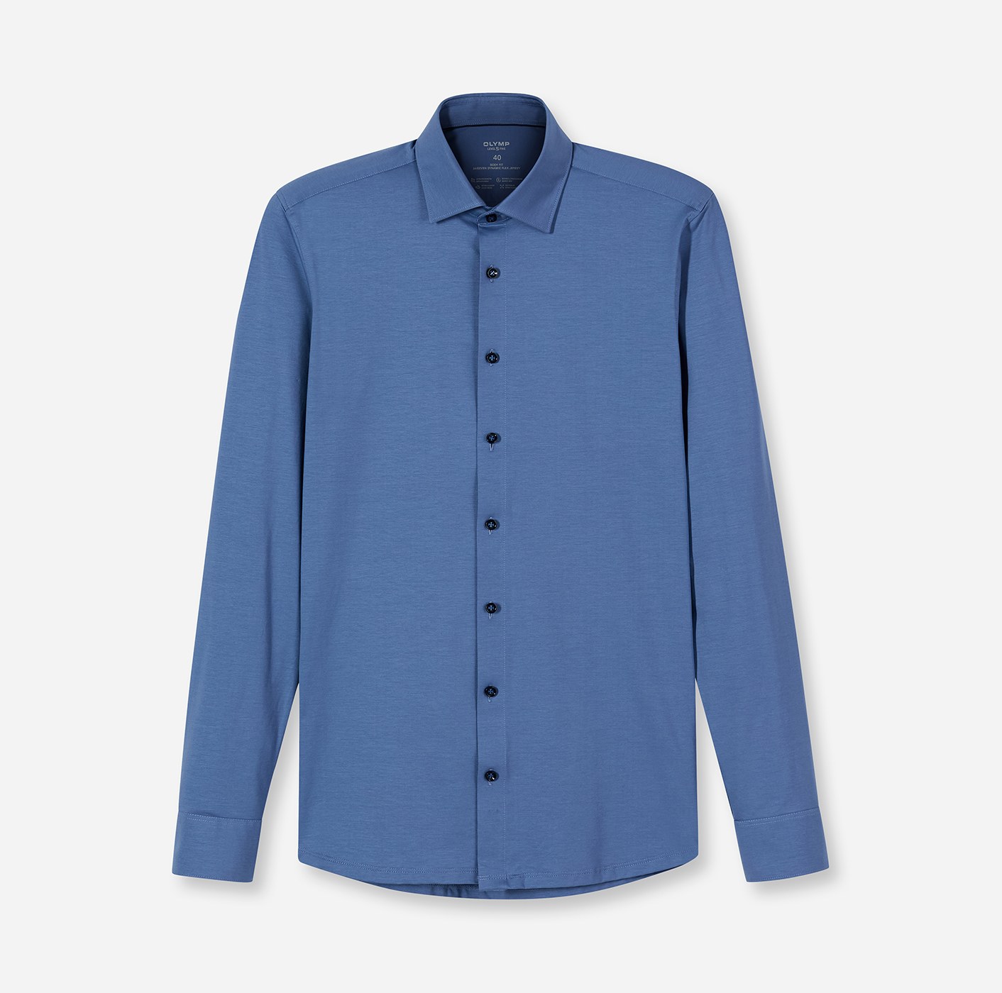 Hemd Herren Nürnberger blau – OLYMP Level Five 24/Seven Body Fit, Detailansicht