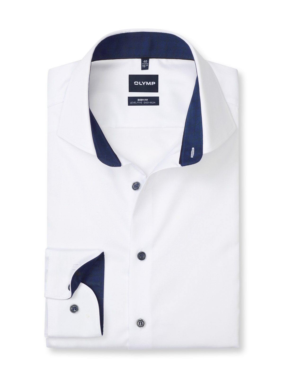 Hemd Herren Blau – OLYMP Level Five Body Fit, Detailansicht