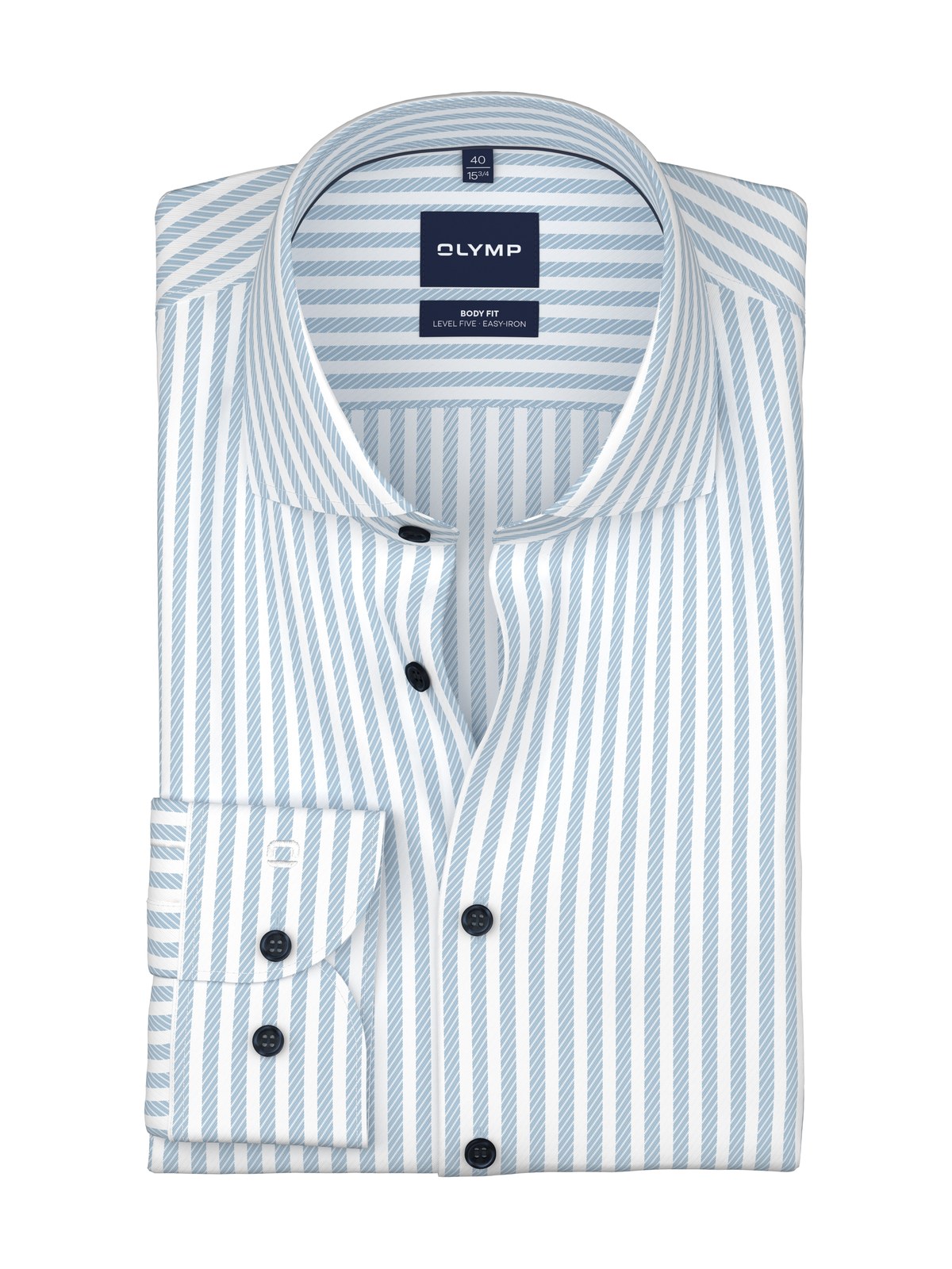 Hemd Herren Bleu – OLYMP Level Five Body Fit, Detailansicht