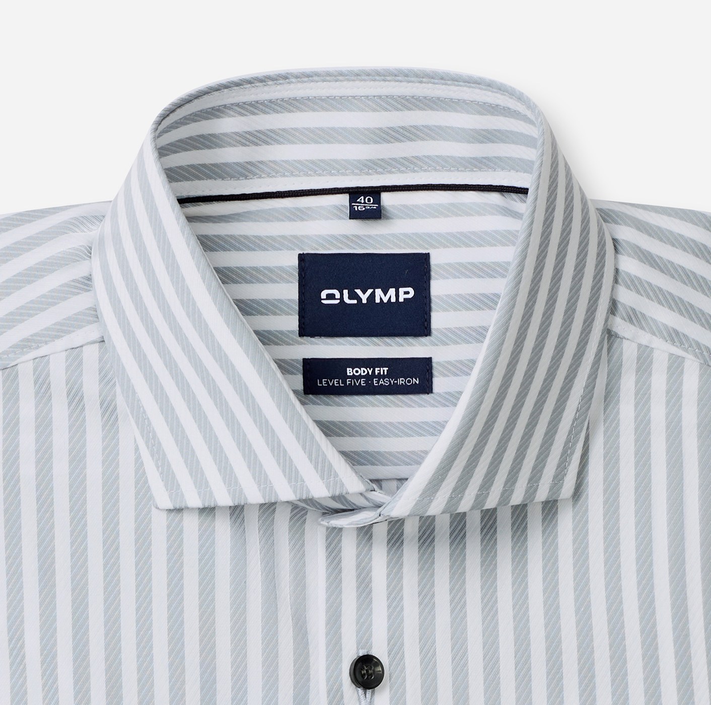 Hemd Herren Silbergrau – OLYMP Level Five Body Fit, Detailansicht