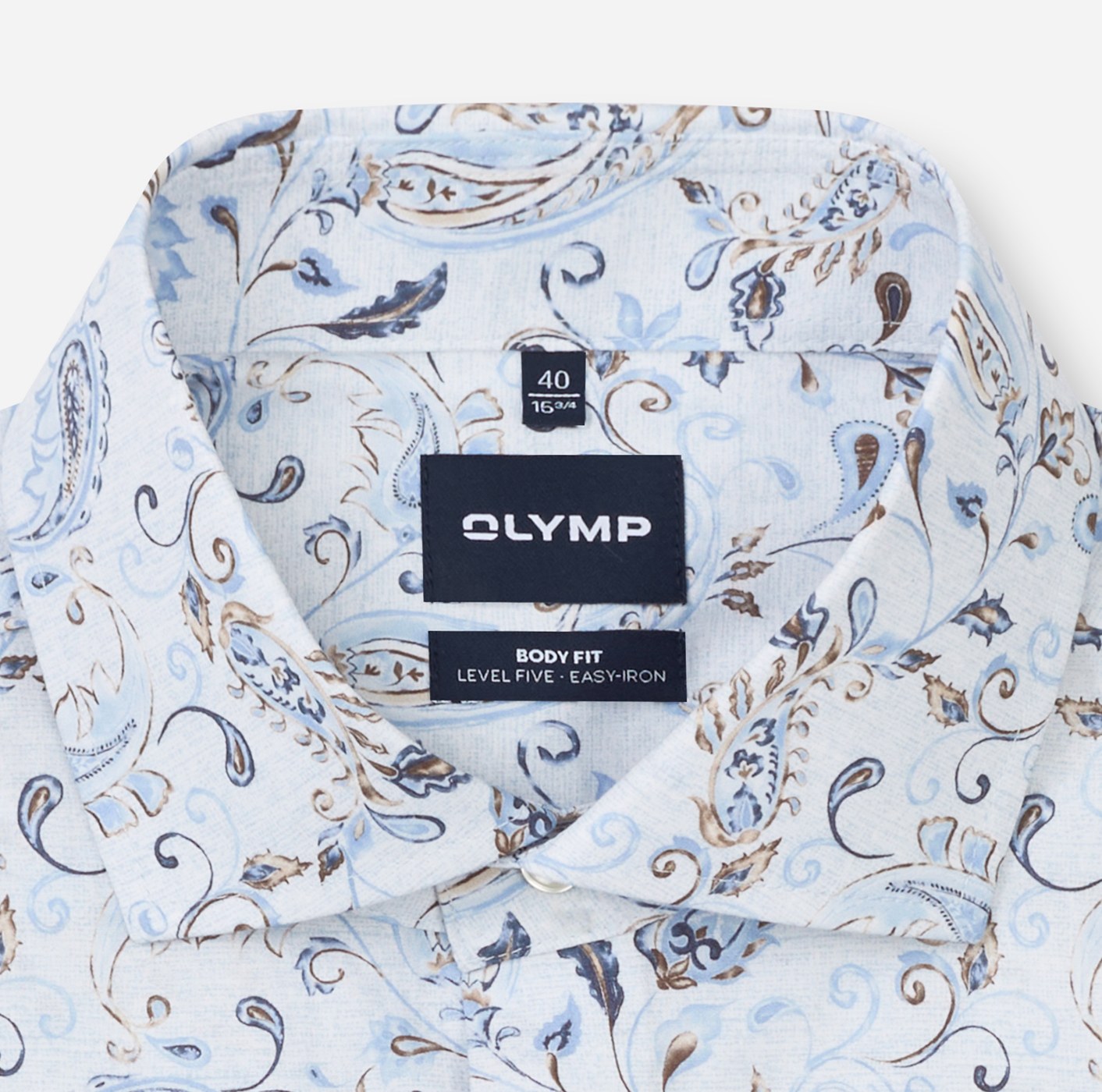 Hemd Herren Bleu – OLYMP Level Five Body Fit, Detailansicht