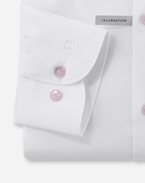 Hemd Herren Rosé – OLYMP Level Five Body Fit, Detailansicht