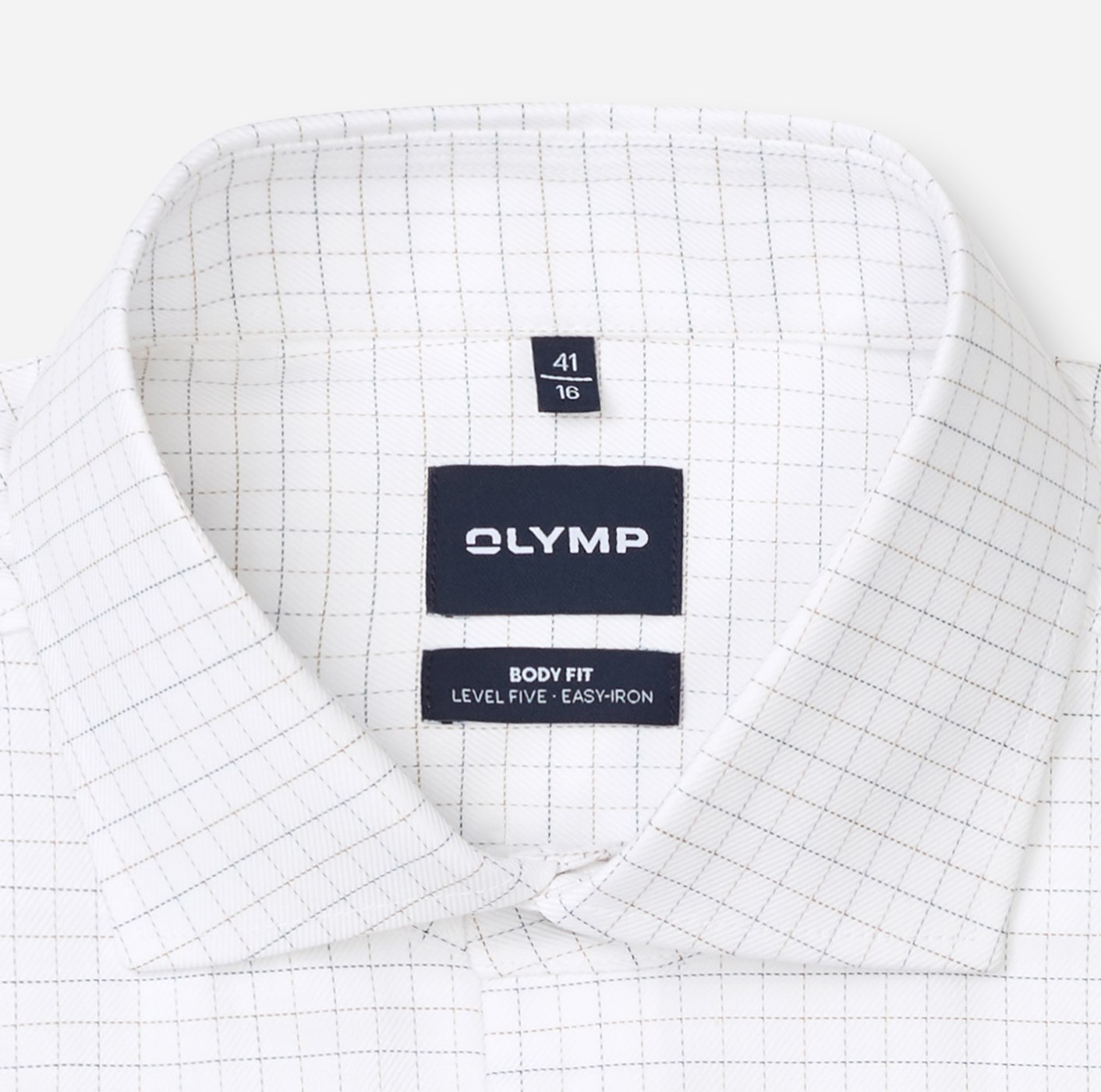 Hemd Herren Weiß – OLYMP Level Five Body Fit, Detailansicht