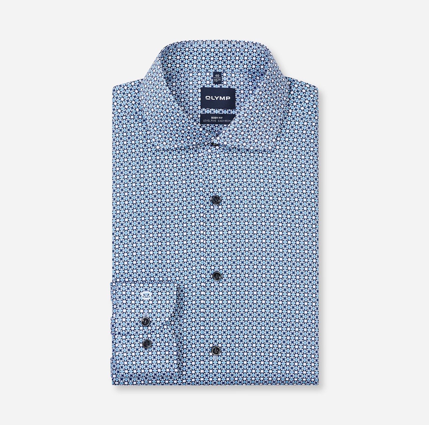 Hemd Herren Bleu – OLYMP Level Five Body Fit