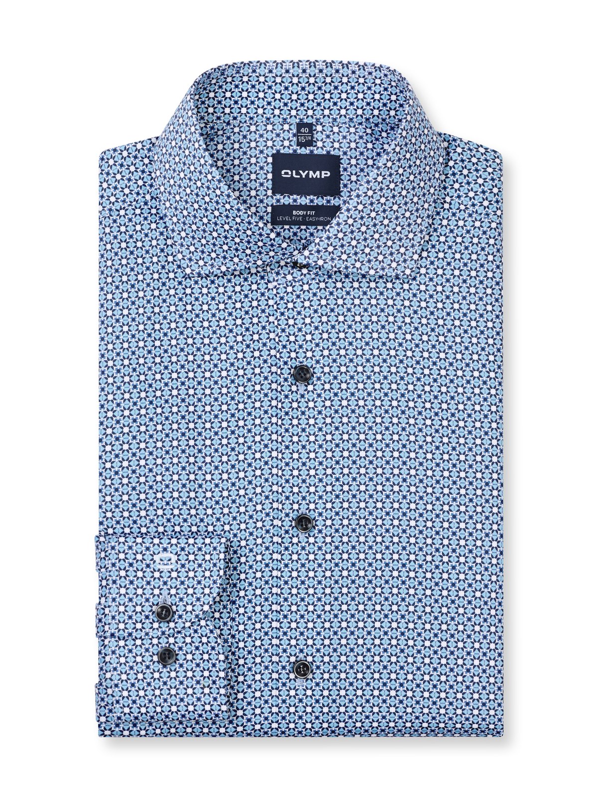 Hemd Herren Bleu – OLYMP Level Five Body Fit, Detailansicht