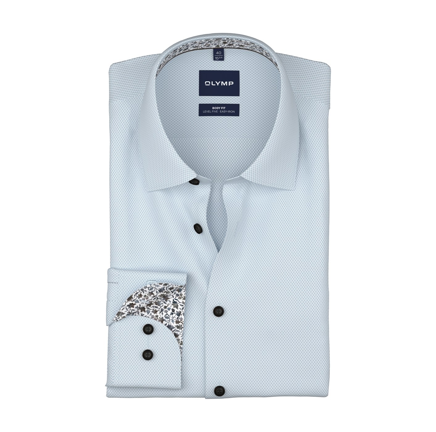 Hemd Herren Bleu – OLYMP Level Five Body Fit Extra langer Arm