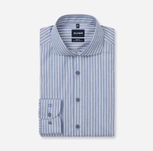 Hemd Herren Rauchblau – OLYMP Level Five Body Fit