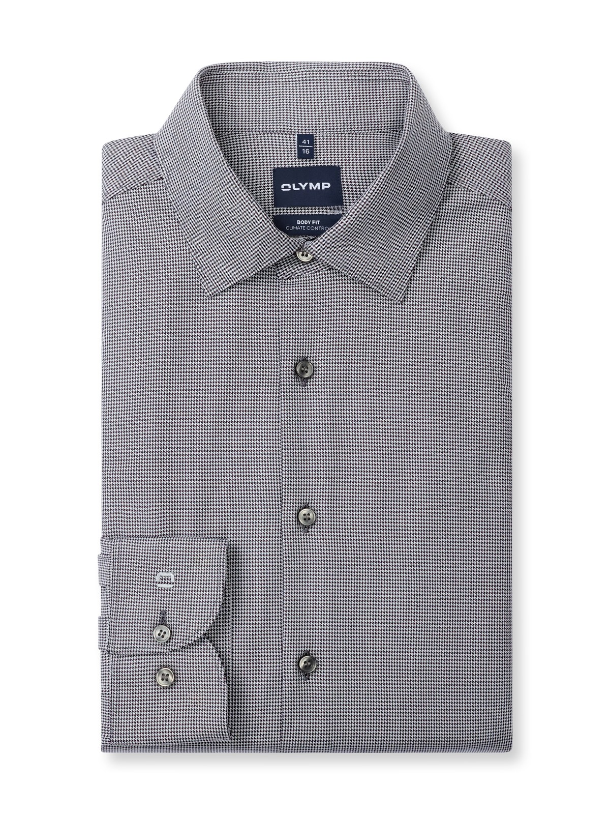 Hemd Herren Silbergrau – OLYMP Level Five 24/Seven Body Fit, Detailansicht