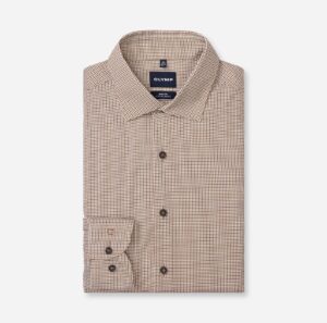 Hemd Herren Braun – OLYMP Level Five 24/Seven Body Fit