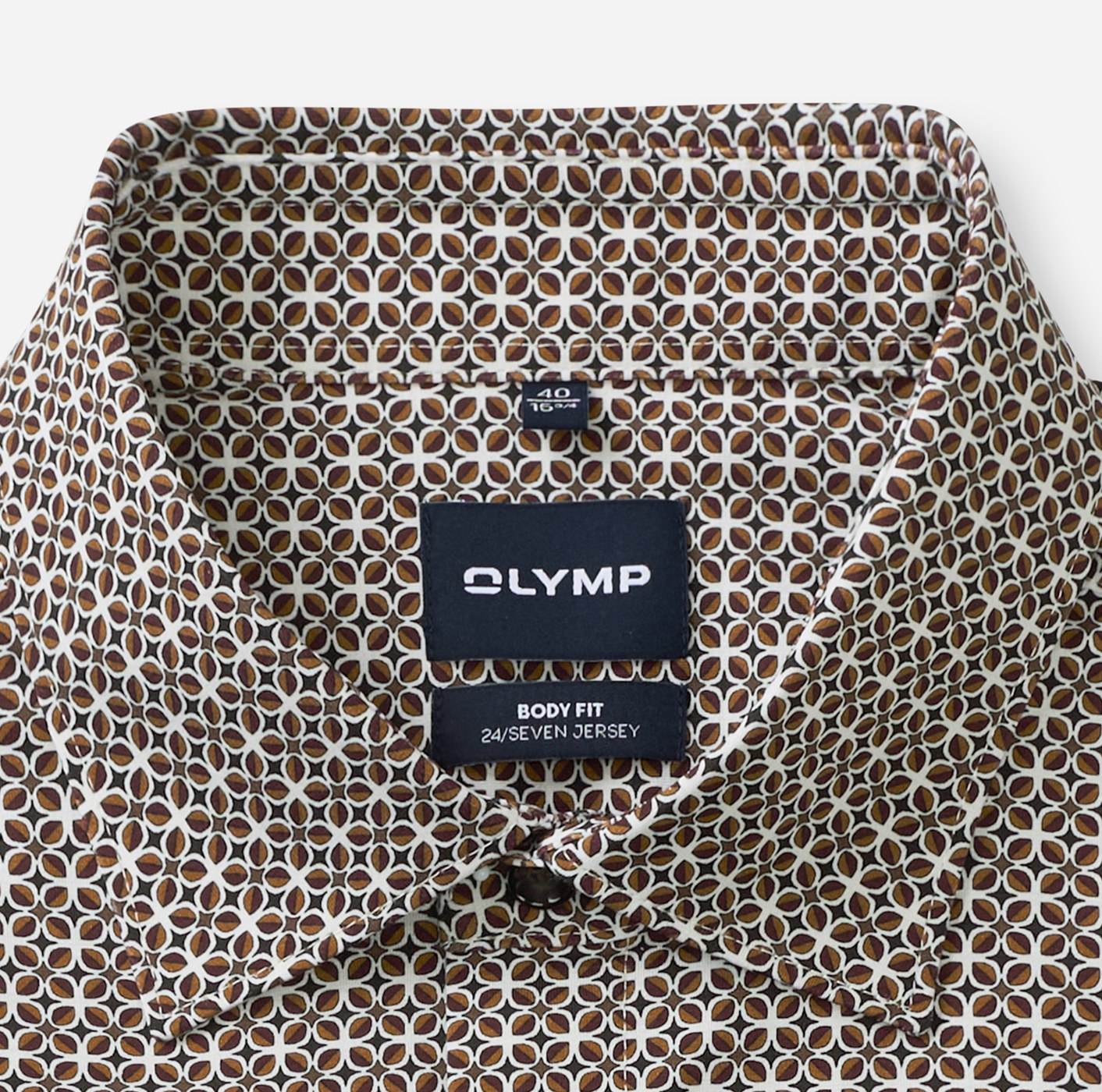 Hemd Herren Braun – OLYMP Level Five 24/Seven Body Fit, Detailansicht