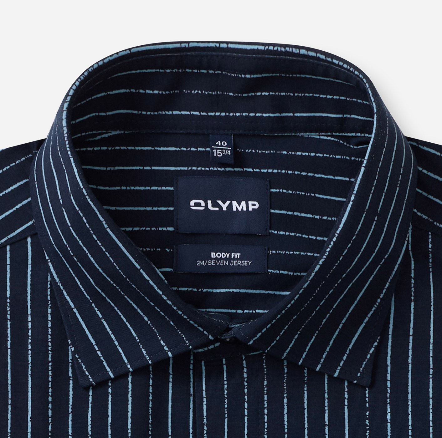Hemd Herren Marine – OLYMP Level Five 24/Seven Body Fit, Detailansicht