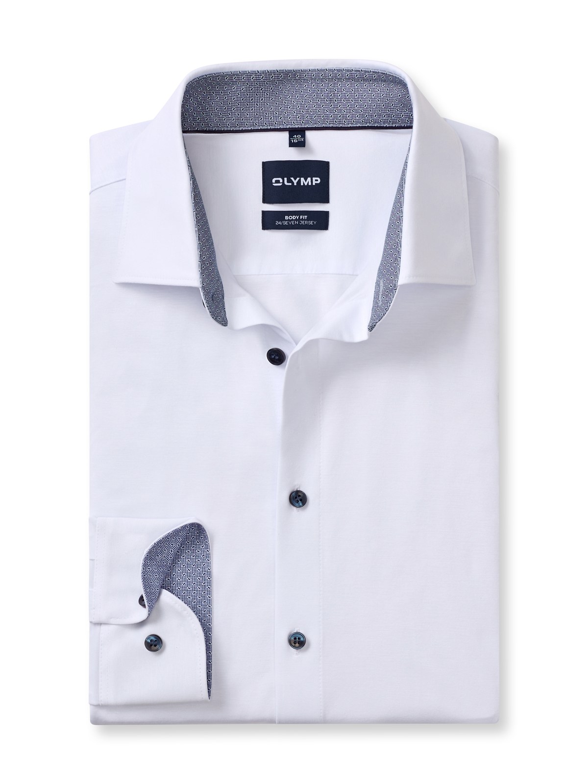 Hemd Herren Weiß – OLYMP Level Five 24/Seven Body Fit, Detailansicht
