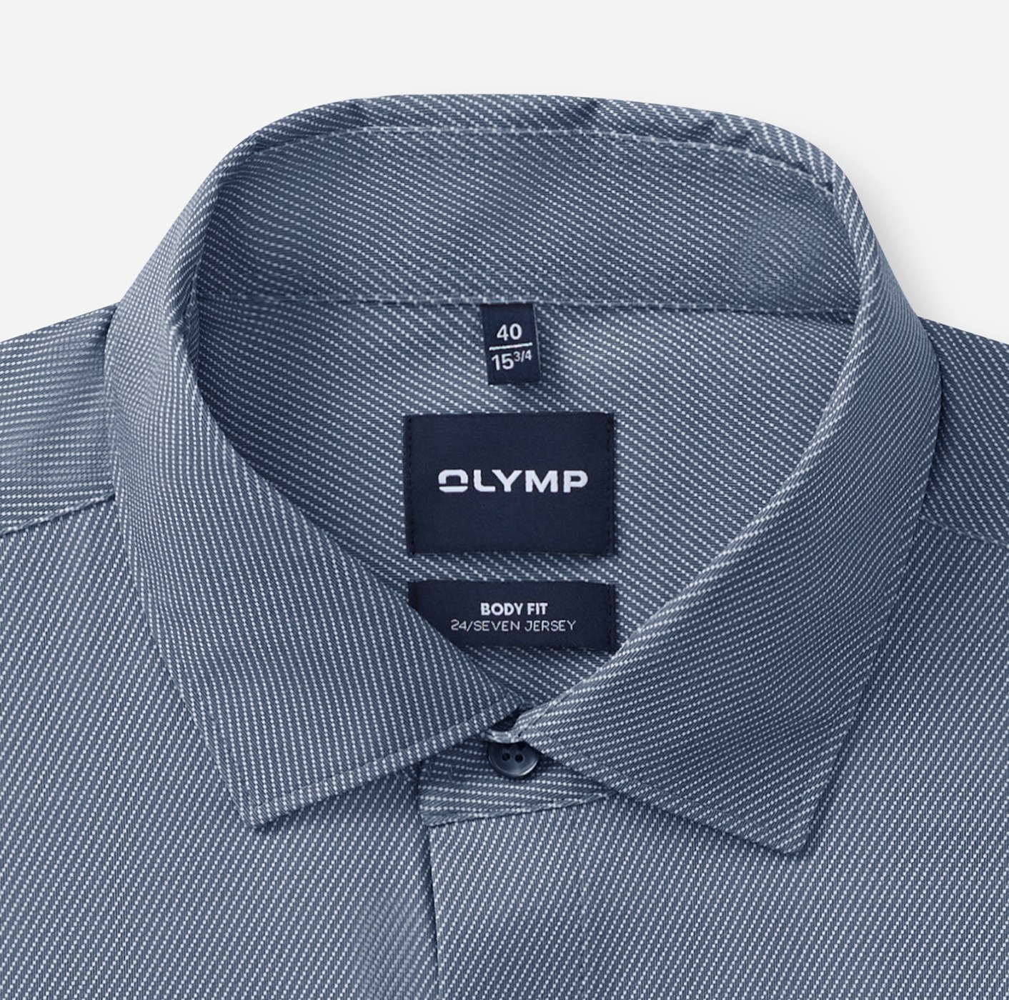 Hemd Herren Marine – OLYMP Level Five 24/Seven Body Fit, Detailansicht
