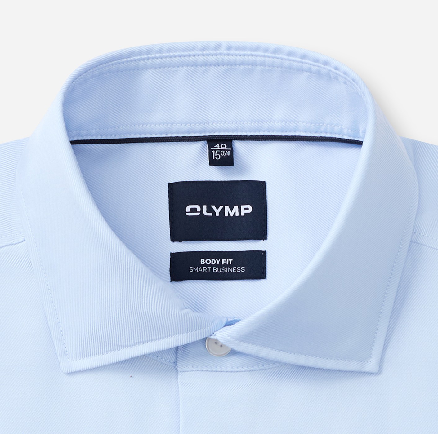 Hemd Herren Bleu – OLYMP Smart Business Body Fit, Detailansicht