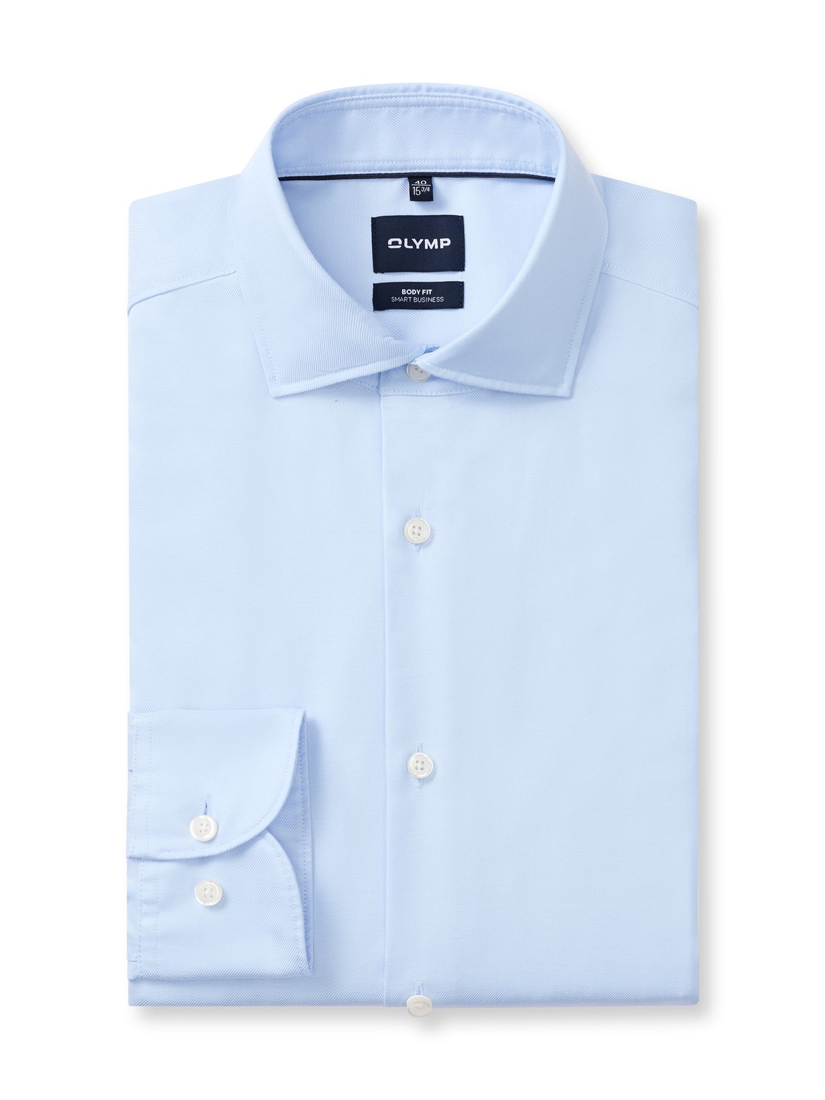 Hemd Herren Bleu – OLYMP Smart Business Body Fit, Detailansicht
