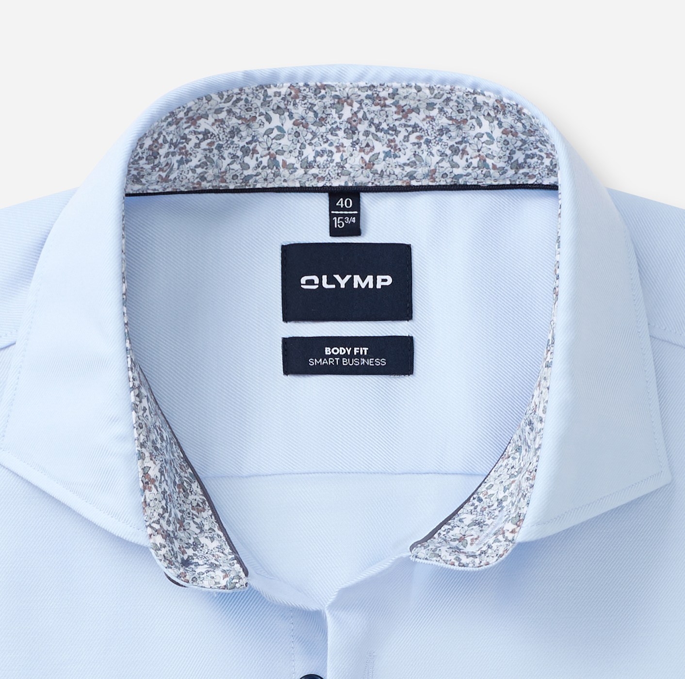Hemd Herren Bleu – OLYMP Smart Business Body Fit, Detailansicht
