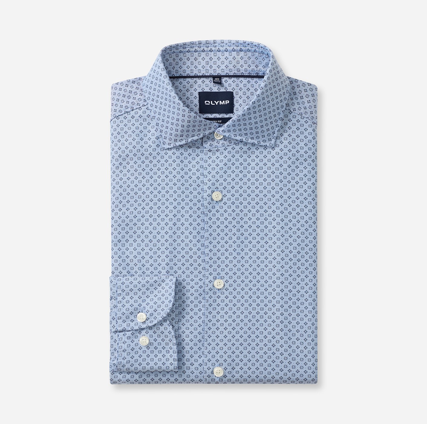 Hemd Herren Rauchblau – OLYMP Smart Business Body Fit