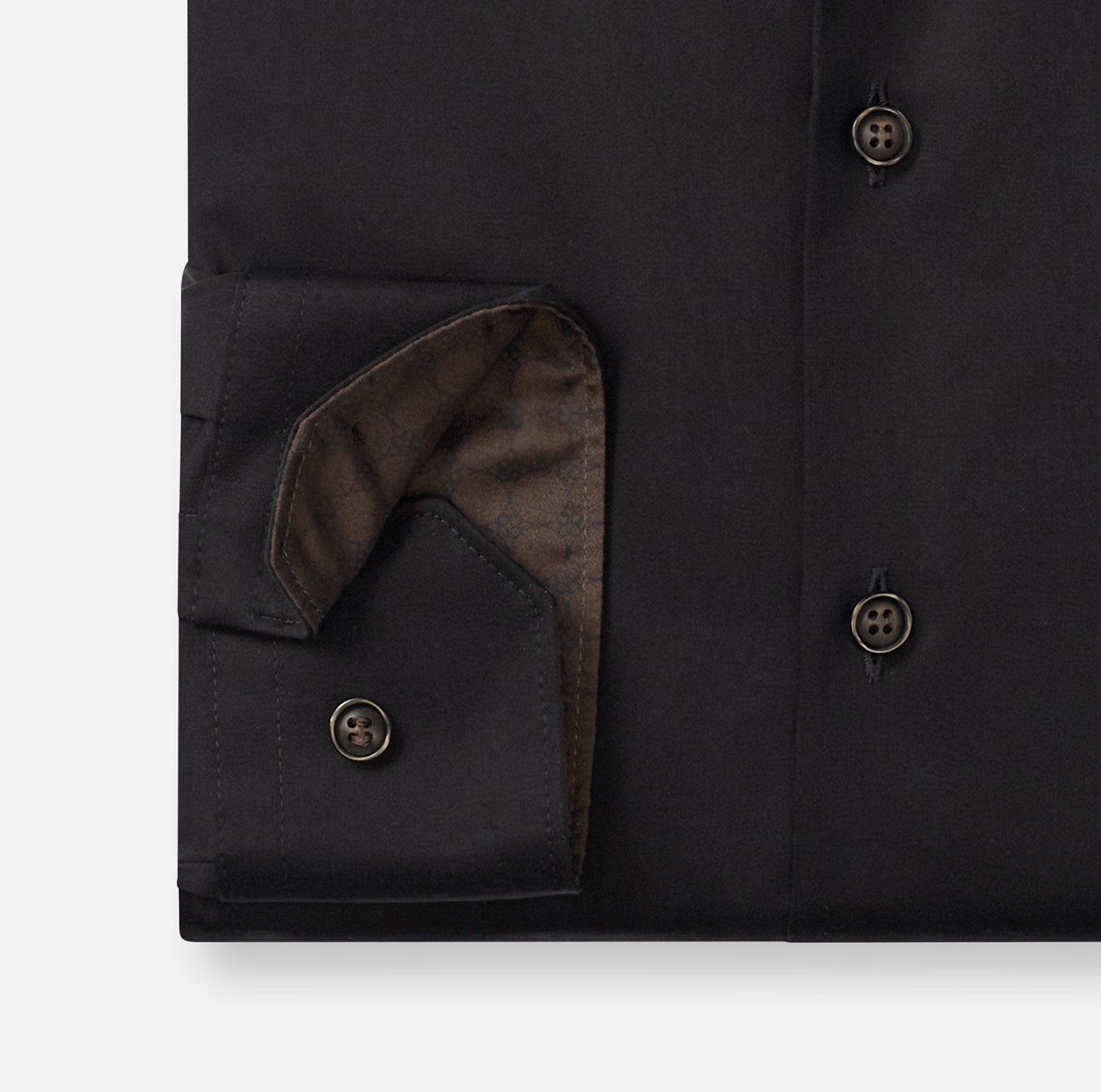 Hemd Herren Schwarz – OLYMP No. Six Super Slim, Detailansicht