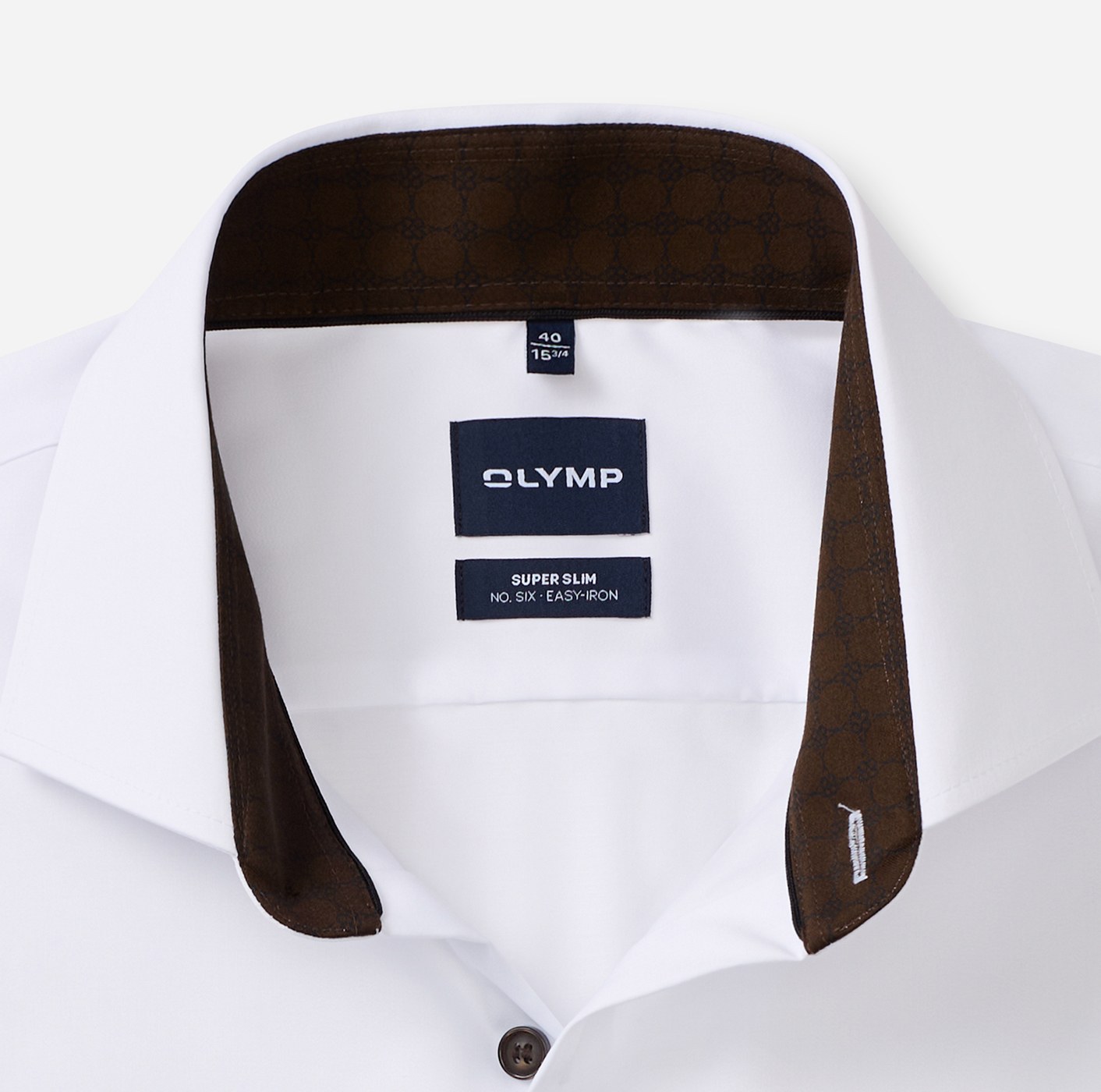 Hemd Herren Weiß – OLYMP No. Six Super Slim, Detailansicht