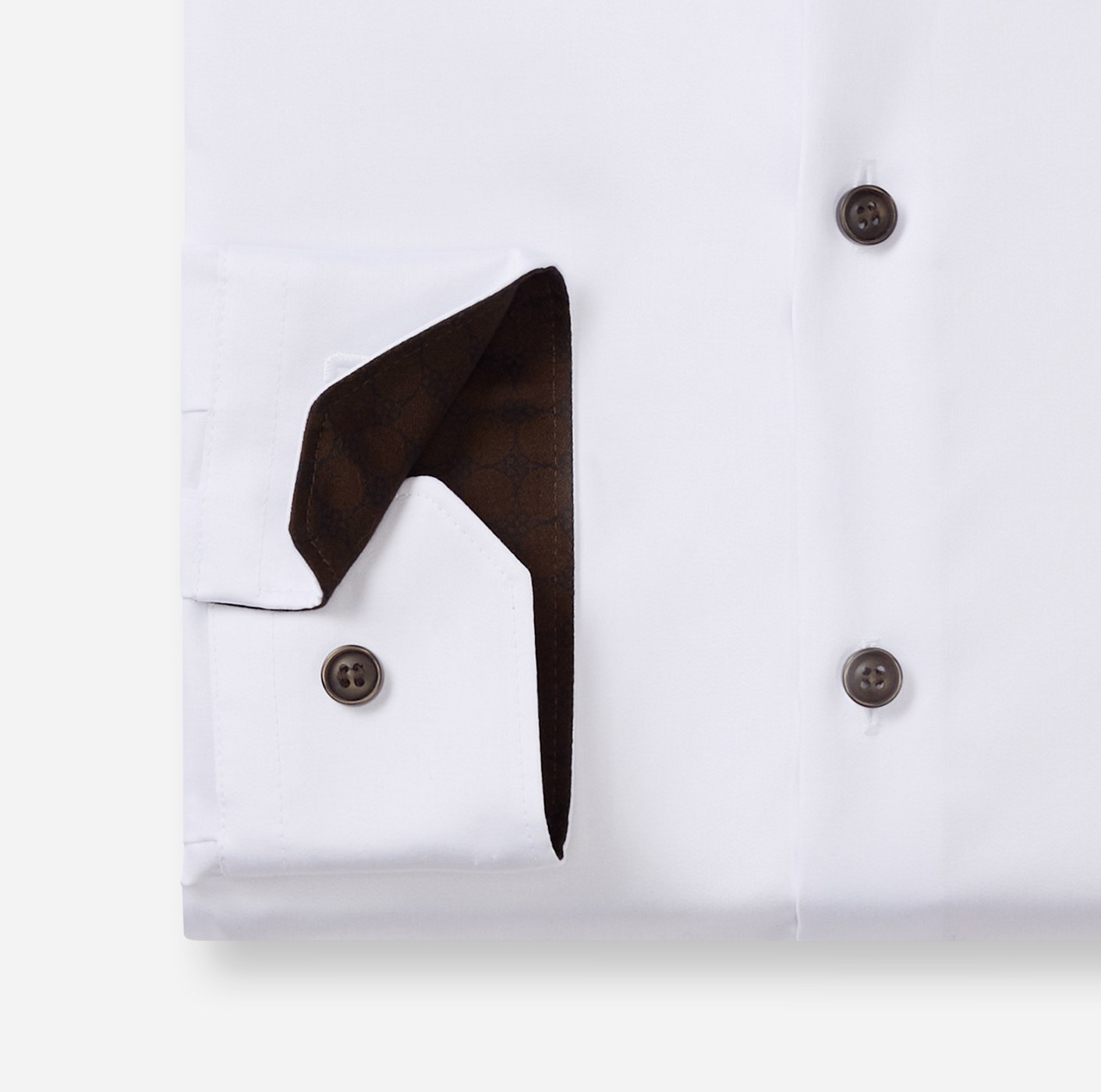 Hemd Herren Weiß – OLYMP No. Six Super Slim Extra langer Arm, Detailansicht
