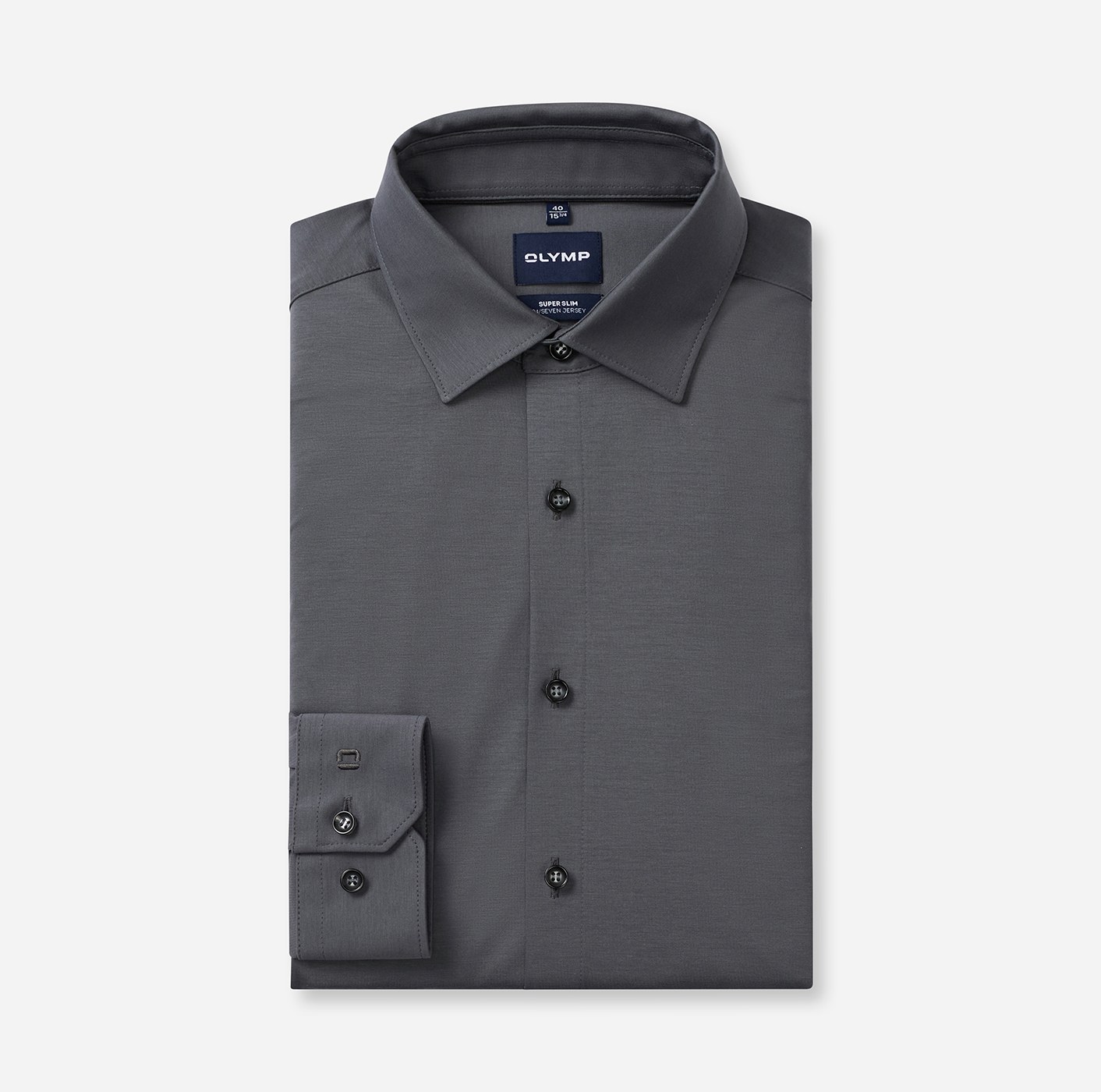 Hemd Herren Graphit – OLYMP No. Six 24/Seven Super Slim
