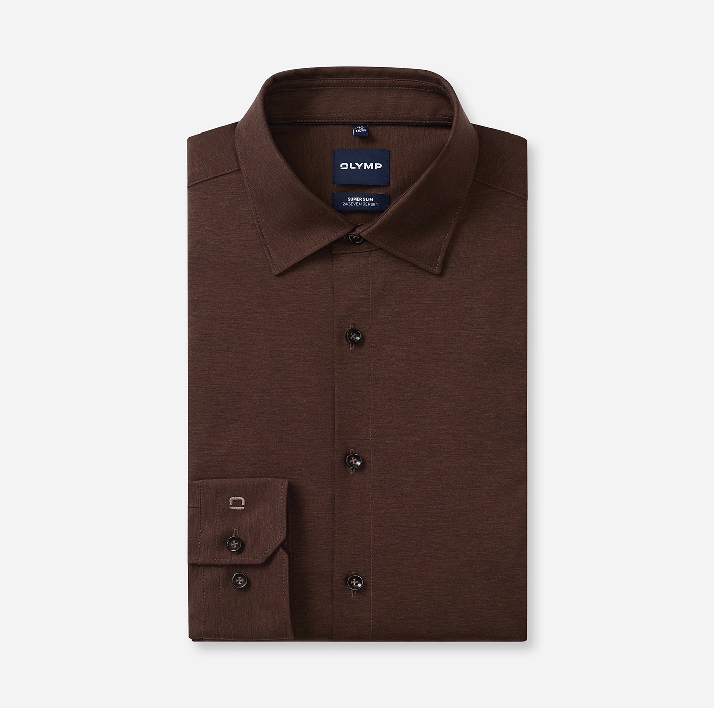 Hemd Herren Nougat – OLYMP No. Six 24/Seven Super Slim