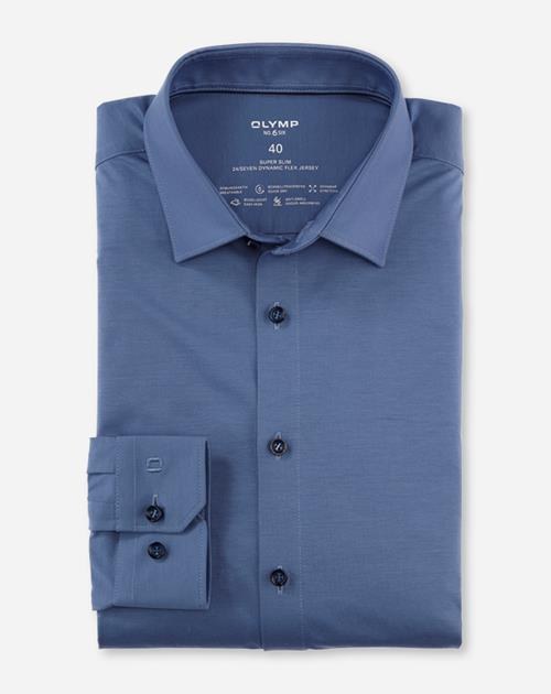 Hemd Herren Nürnberger blau – OLYMP No. Six 24/Seven Super Slim, Detailansicht