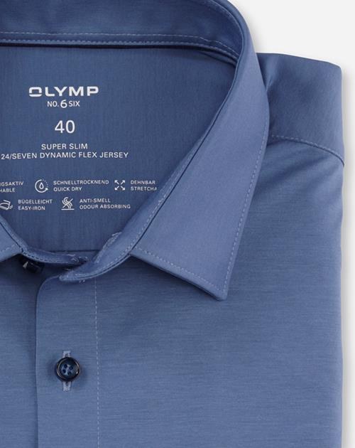 Hemd Herren Nürnberger blau – OLYMP No. Six 24/Seven Super Slim, Detailansicht