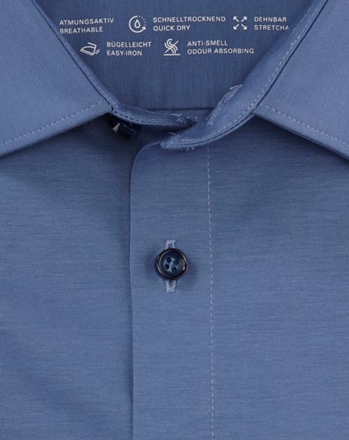 Hemd Herren Nürnberger blau – OLYMP No. Six 24/Seven Super Slim, Detailansicht