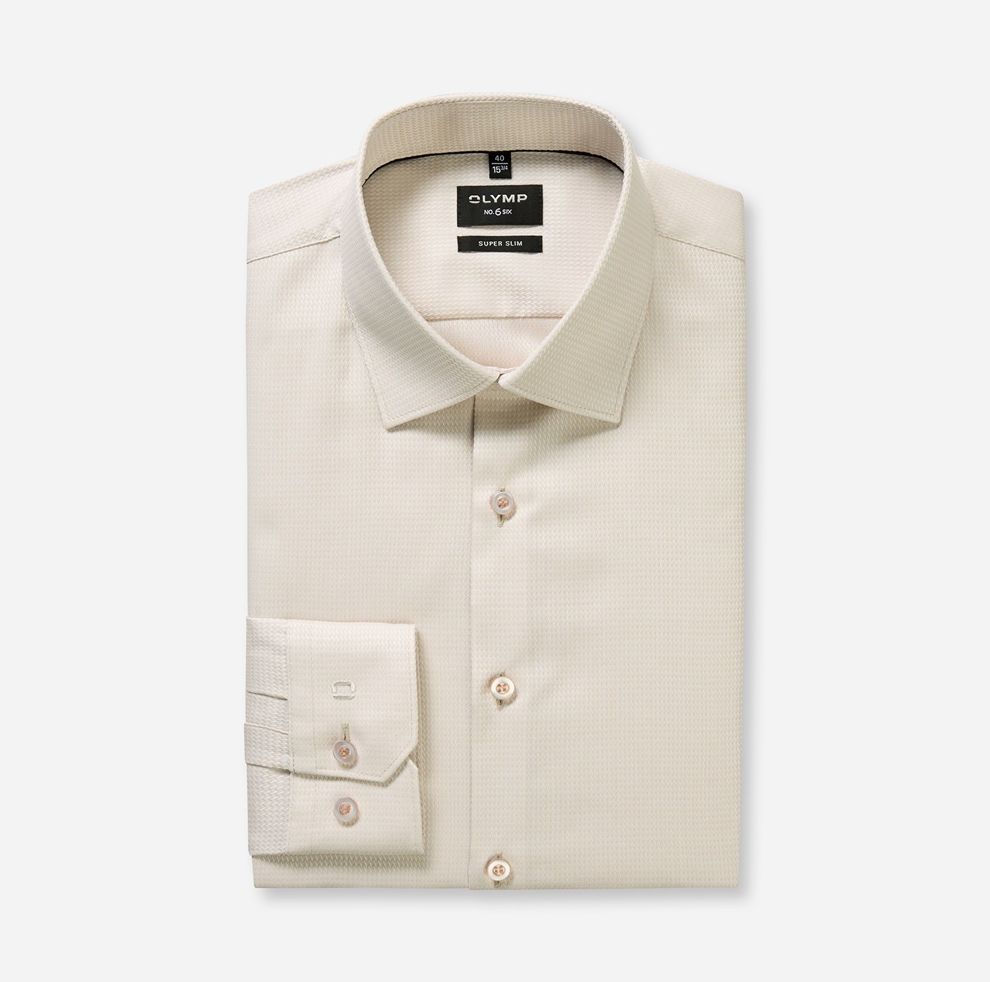 Hemd Herren Beige – OLYMP No. Six Super Slim