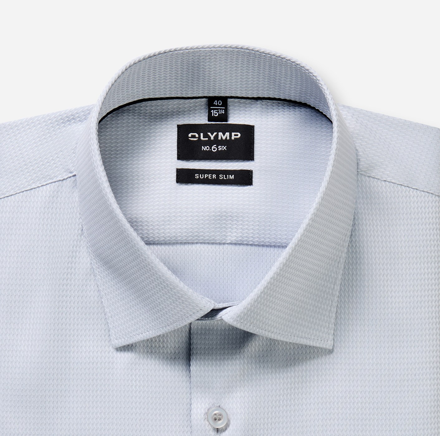 Hemd Herren Silbergrau – OLYMP No. Six Super Slim, Detailansicht