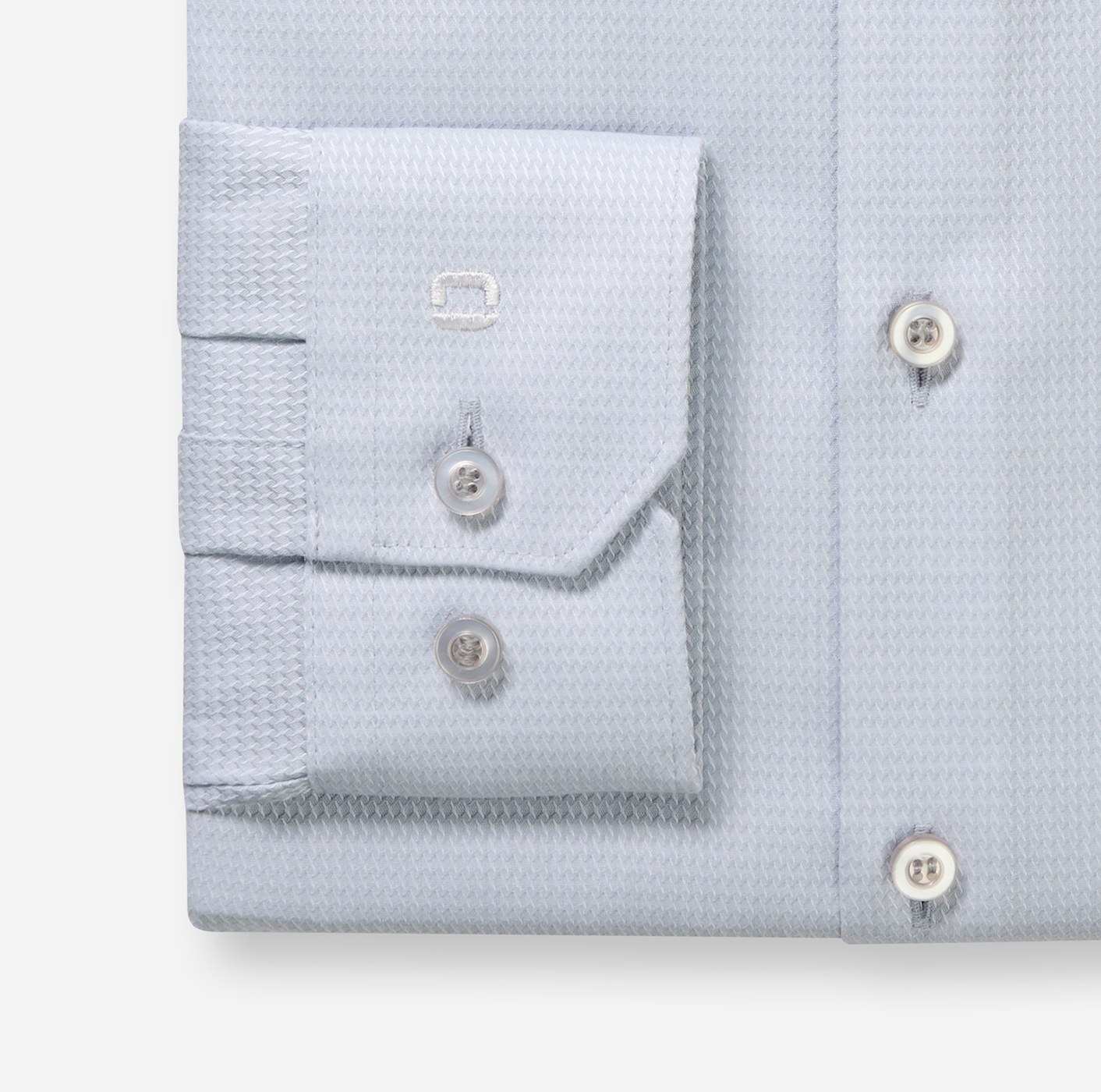 Hemd Herren Silbergrau – OLYMP No. Six Super Slim, Detailansicht
