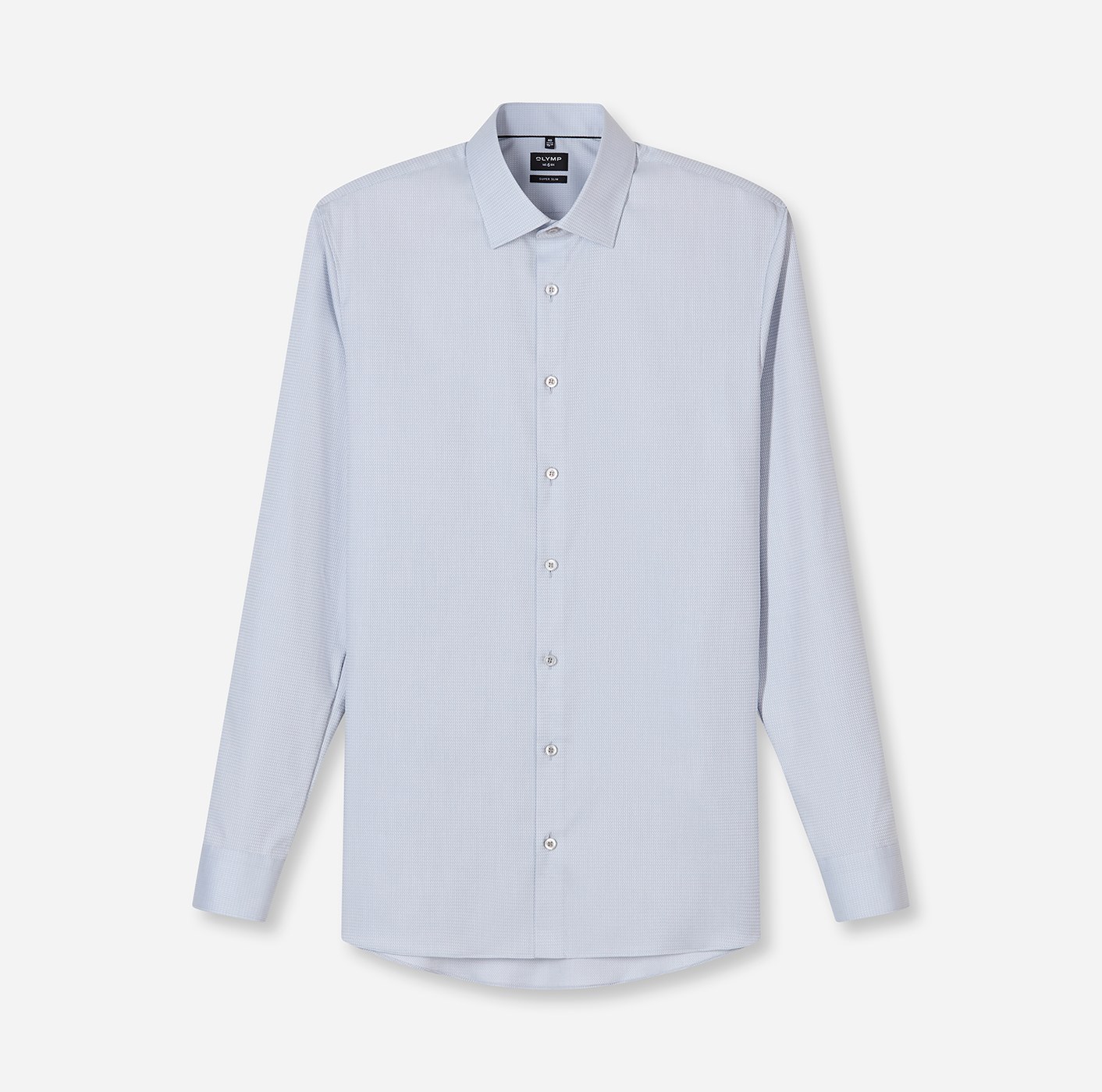 Hemd Herren Silbergrau – OLYMP No. Six Super Slim, Detailansicht