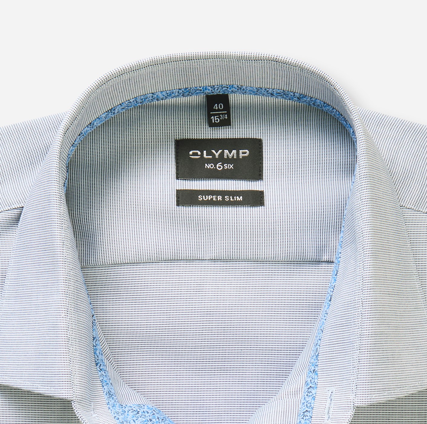 Hemd Herren Marine – OLYMP No. Six Super Slim, Detailansicht